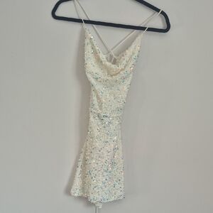 Lucy in the Sky Iridescent Sequin Mini Dress XS